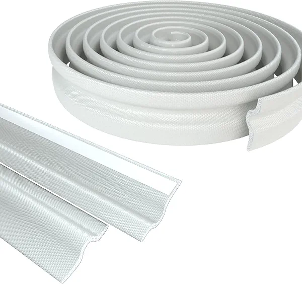 26FT Weather Stripping Door Seal Strip,Self-Adhesive Soundproofing PU Foam Weather Stripping for Windows and Doors Bottom and Gap Blocker,Window Insulation Draft Stopper White