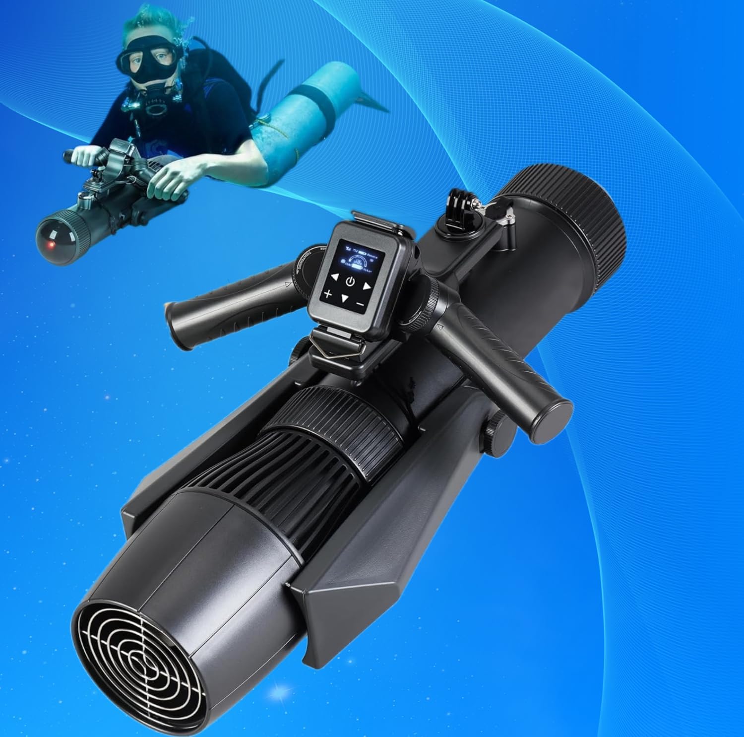 900W Underwater Scooter & Kayak Motor, Removable 16000mAh Battery, for Adults Outdoor Sports, Diving Snorkeling in Sea/Lake/Pool, SUP Electric Thruster Kit