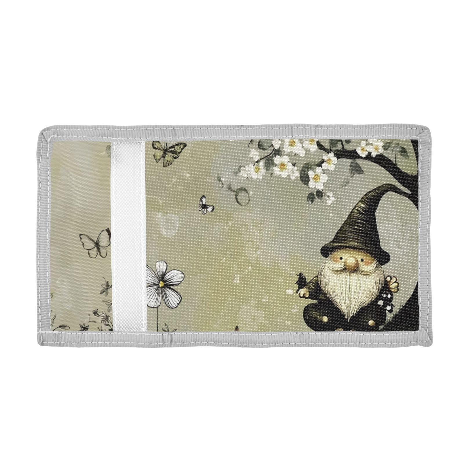 FOLIOSA Kids Wallet for Boys Girls Fairy Gnome Print Youth Wallet with Zipper Pocket Card Holders, Novelty Wallet 4.9×2.9 in