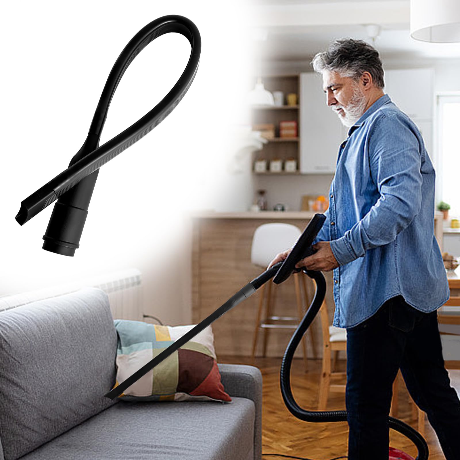 Bocchetta Aspirapolvere Flessibile Per Fessure - 62.5cm - Attacco 32/35mm - Per Mobili, Auto E Angoli Stretti - Foto 10