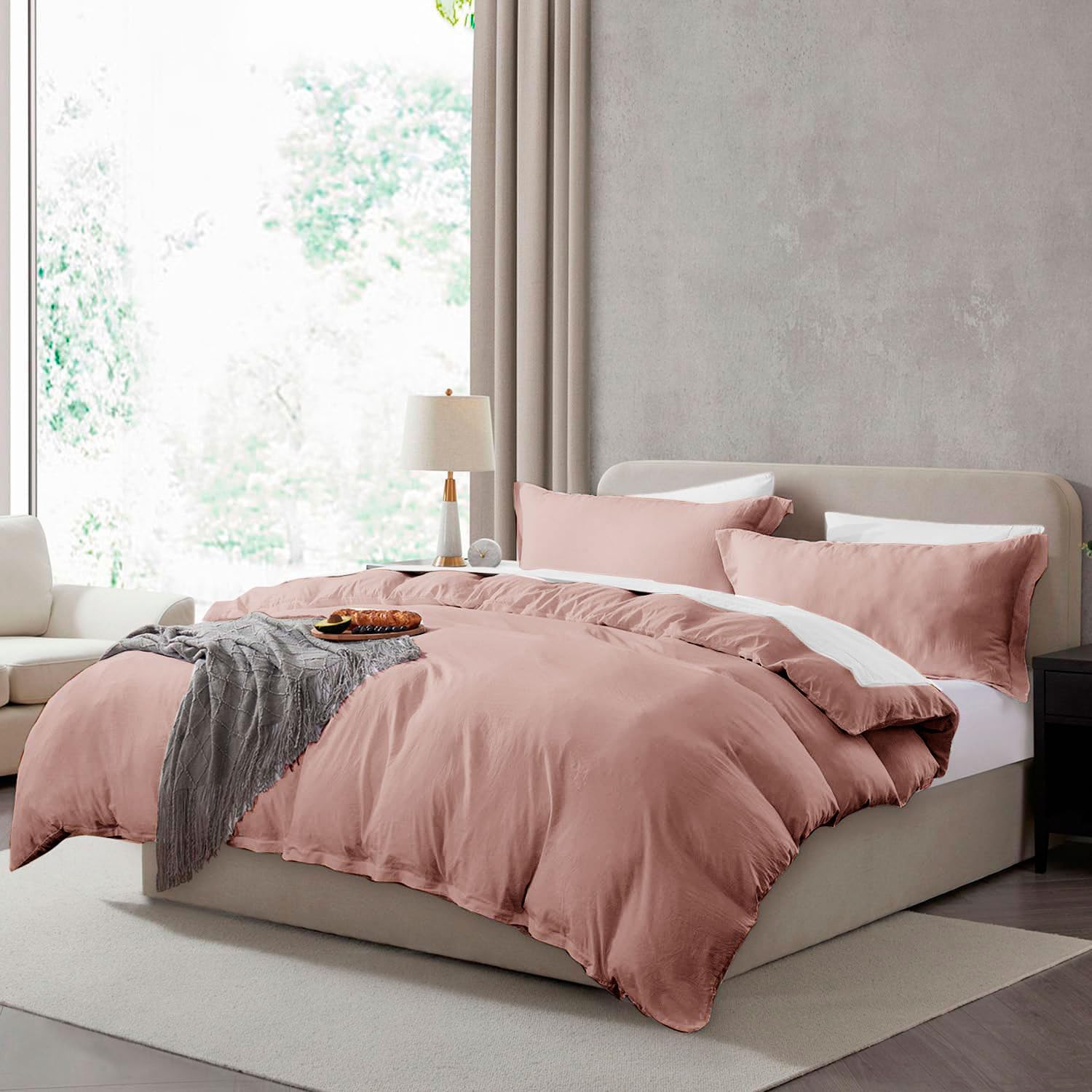 Hearth & Harbor Prewashed King Duvet Cover Set