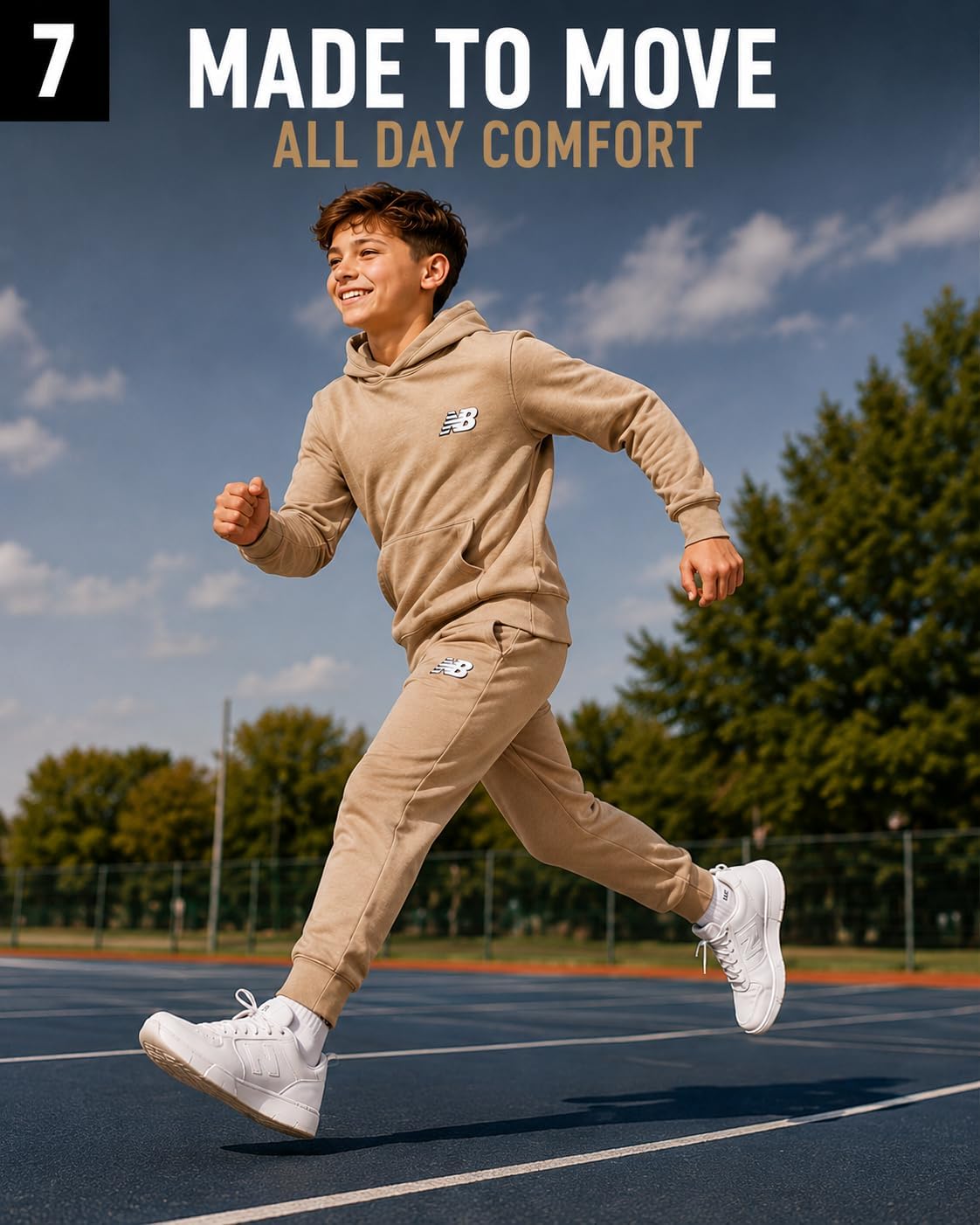 New Balance Boys 2 Piece Fleece Pullover Hoodie & Athletic Jogger Pants Set