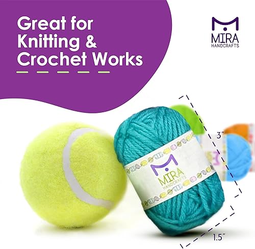 Miniatura 3 de 60 madejas de hilo  Total de hilo acrílico de 1312 yardas para tejer y ganchillo, bolsa de hilo para almacenamiento y 7 libros electrónicos