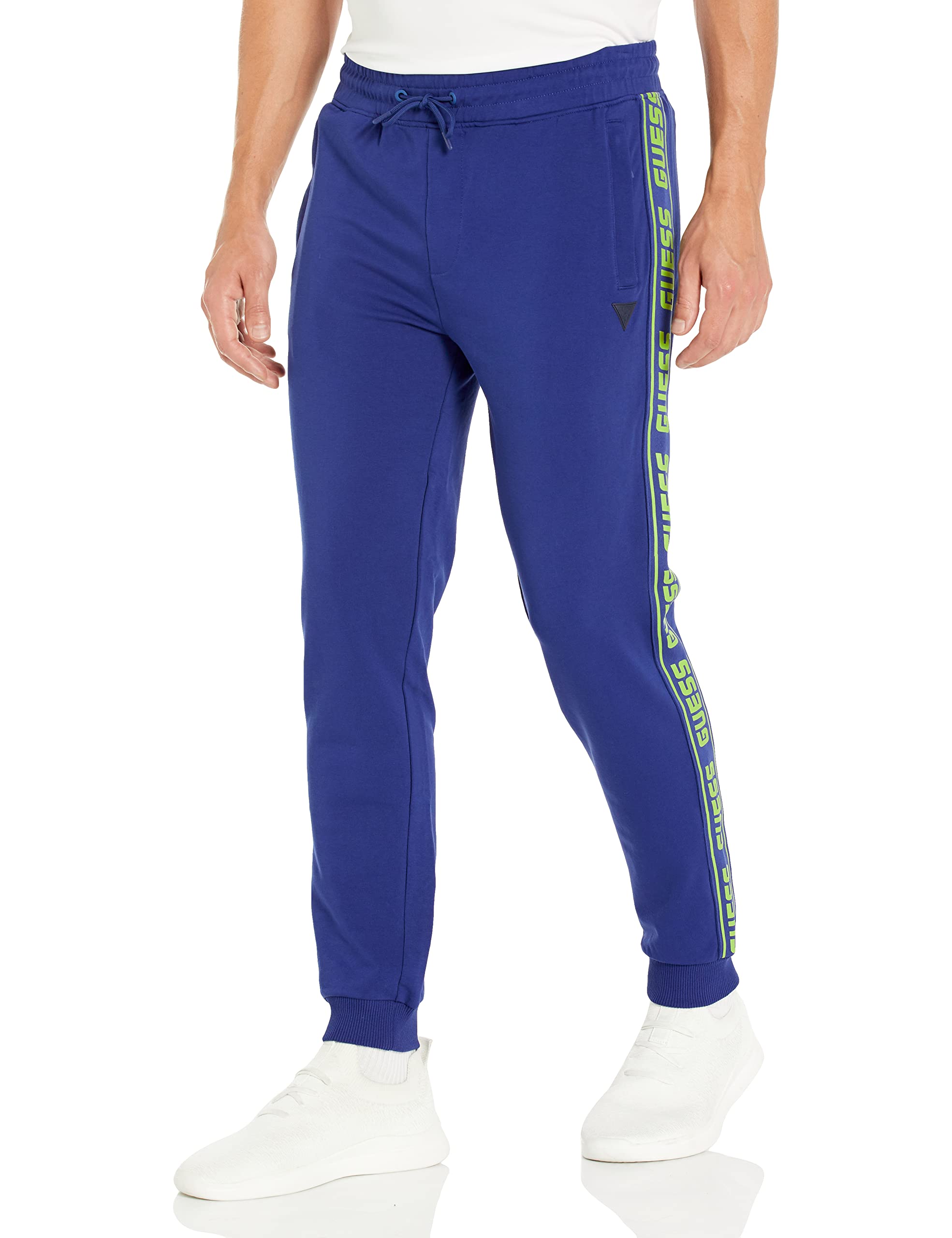 GUESS Męskie joggery z logo Eco Arlo, Ogórecznik Blu, L
