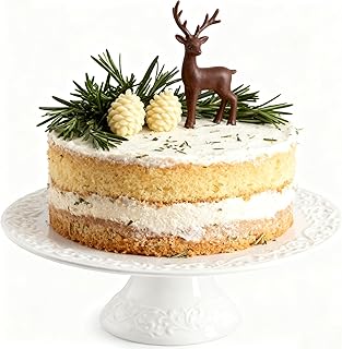 Wedding Cake Stand, White Cake Stand for Smaller Than 10 Inch Cakes, Chr...
