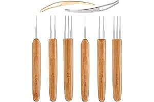 AURGUS 8 Pcs Dreadlock Crochet Hook Tool for Hair Styling