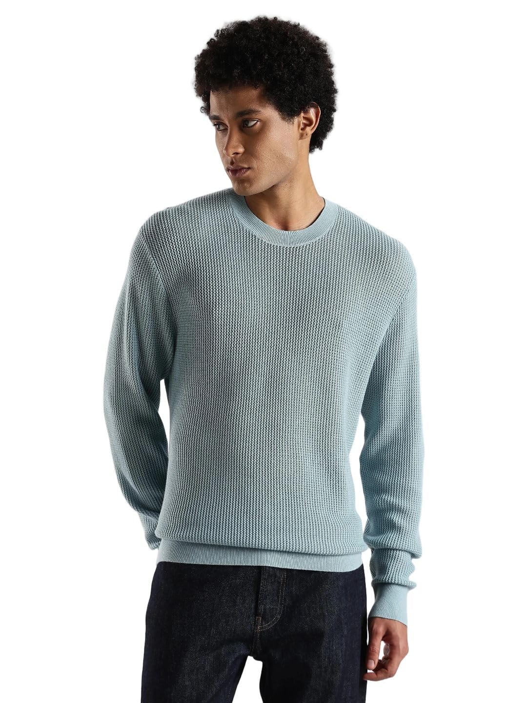 calvin klein jeans Solid Regular Fit Cotton Sweater-picture-29