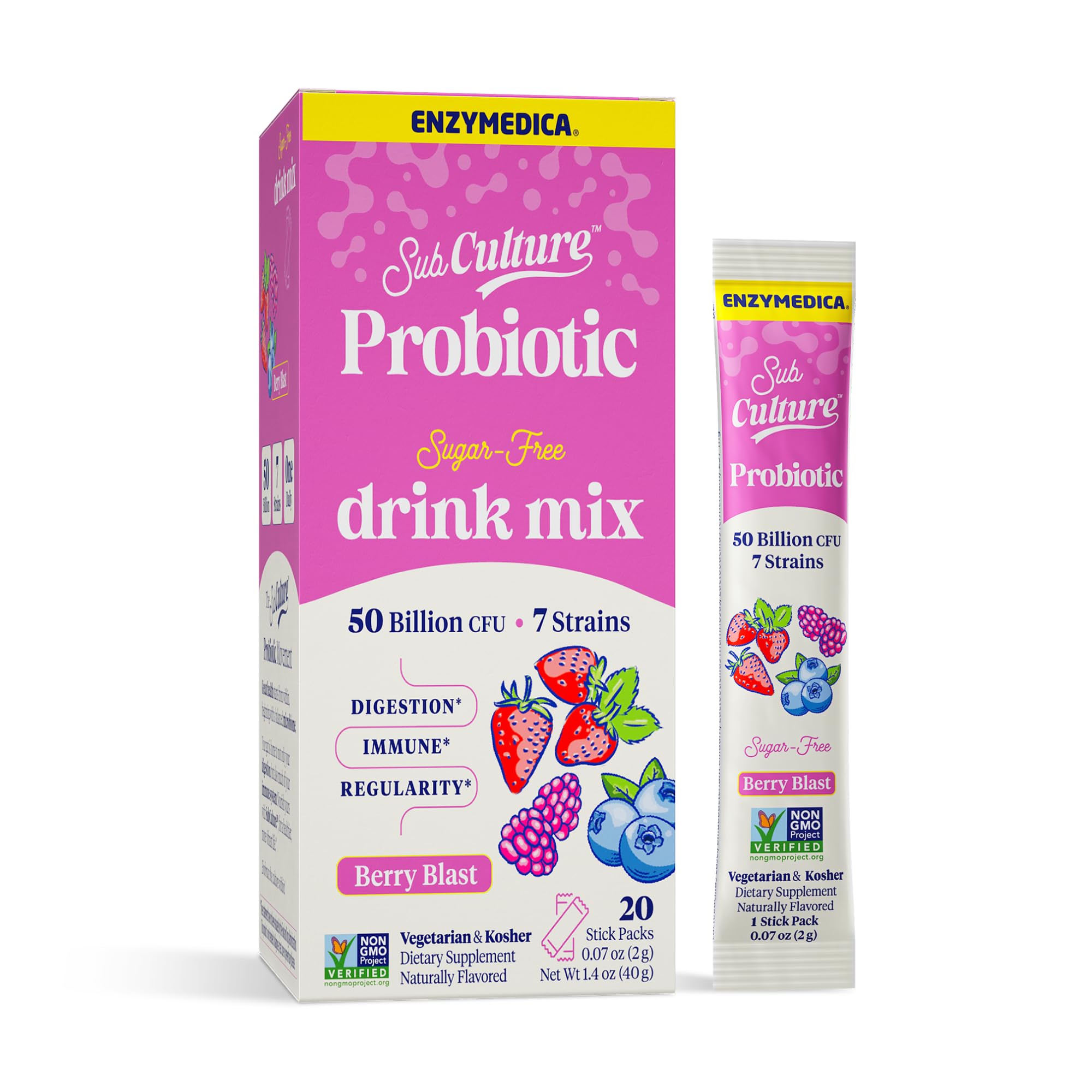Amazon.com: Enzymedica SubCulture Probiotic Drink Mix Powder for