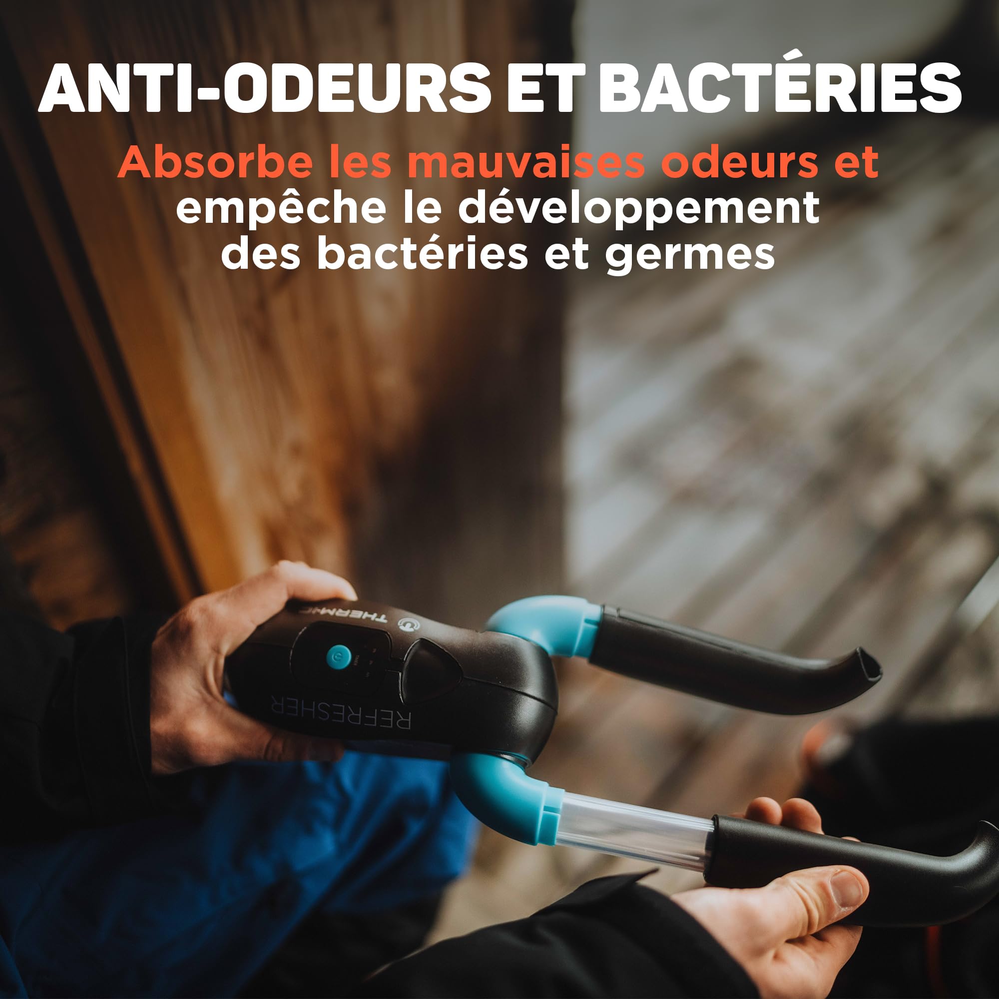 Therm-Ic - Sèche Chaussures et Gants, Désodorisant, Antibactéries, Réglage du temps, Compact et Silencieux, Longueur de tubes ajustable