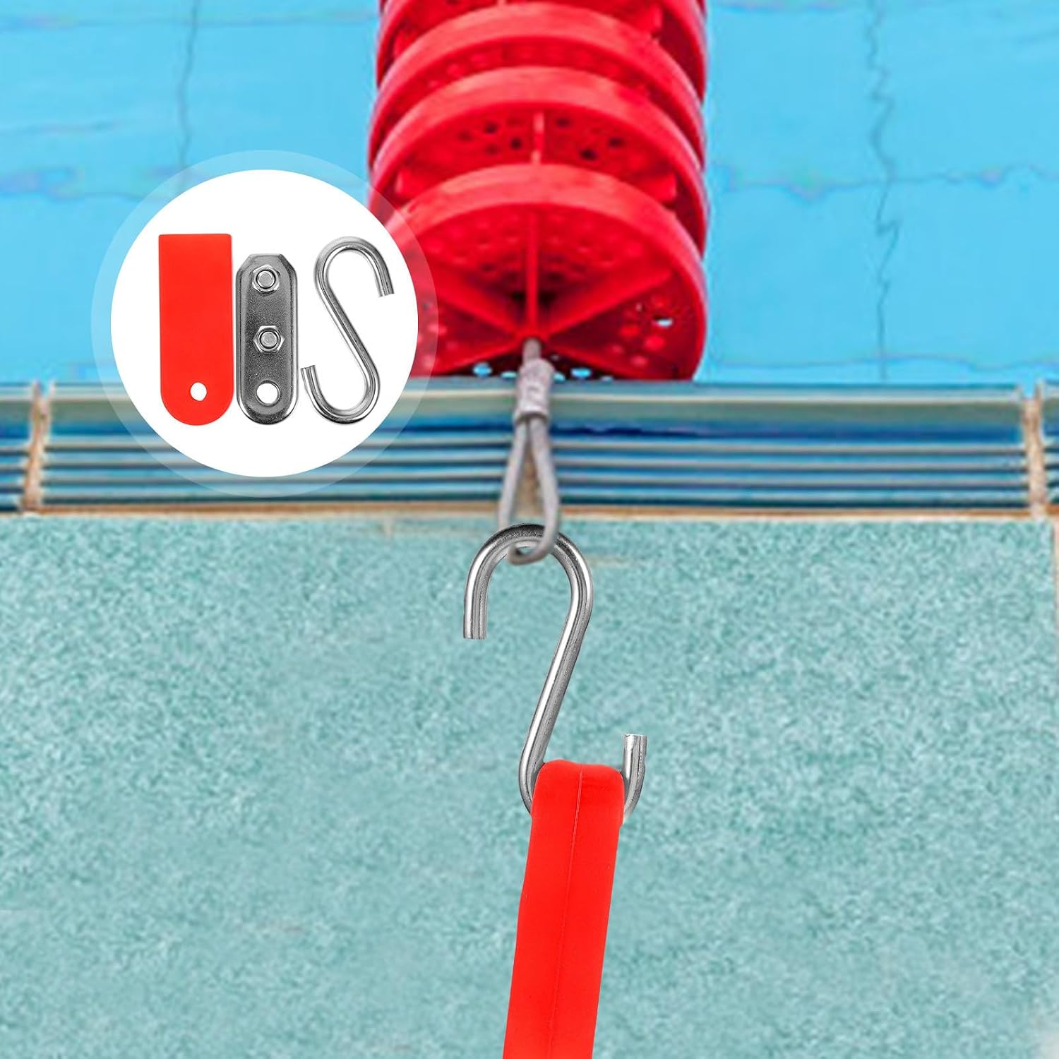 Pool Float Hanger Hook Auxiliary Hook Stainless Steel Smooth Surface image 4