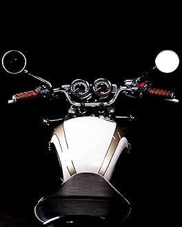 Trip Machine Company TRIPMACHINE Motorcycle Handle bar Leather Grip Wraps - Universal Grips Accelerator Custom Cover wrap Set for Bike Handlebar (Cognac)