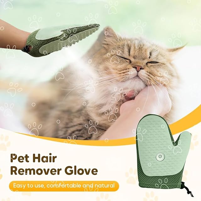 Foto 4 de 8 de LZTET Guantes De Aseo De Doble Cara para Mascotas,Cepillo Vapor Perros Y Gatos,para Gatos con DepóSito Agua…