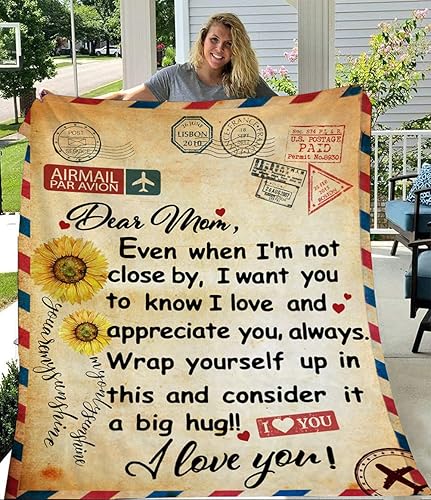 Regalos para mamá, regalos de cumpleaños para mamá de hija, hijo a mi madre, Navidad, Acción de Gracias, Día de la Madre, regalos para mamá, manta