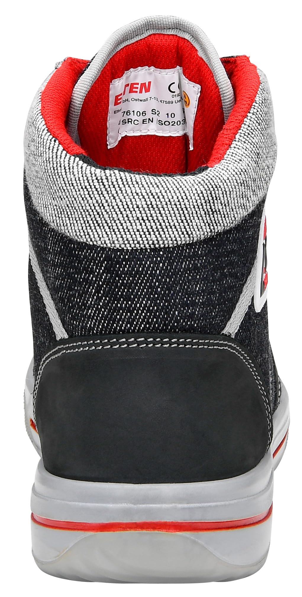 ELTEN Sicherheitsschuhe SENSATION Mid ESD S2, Damen und Herren, Leder/Textil, Stahlkappe, leicht, sportlich, Schwarz, Größe: 42