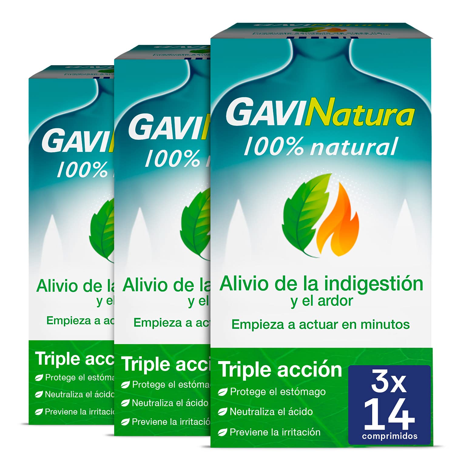 for Indigestion and Ardor Relief, Triple Action - 3 x 14's Tablets for Sucking