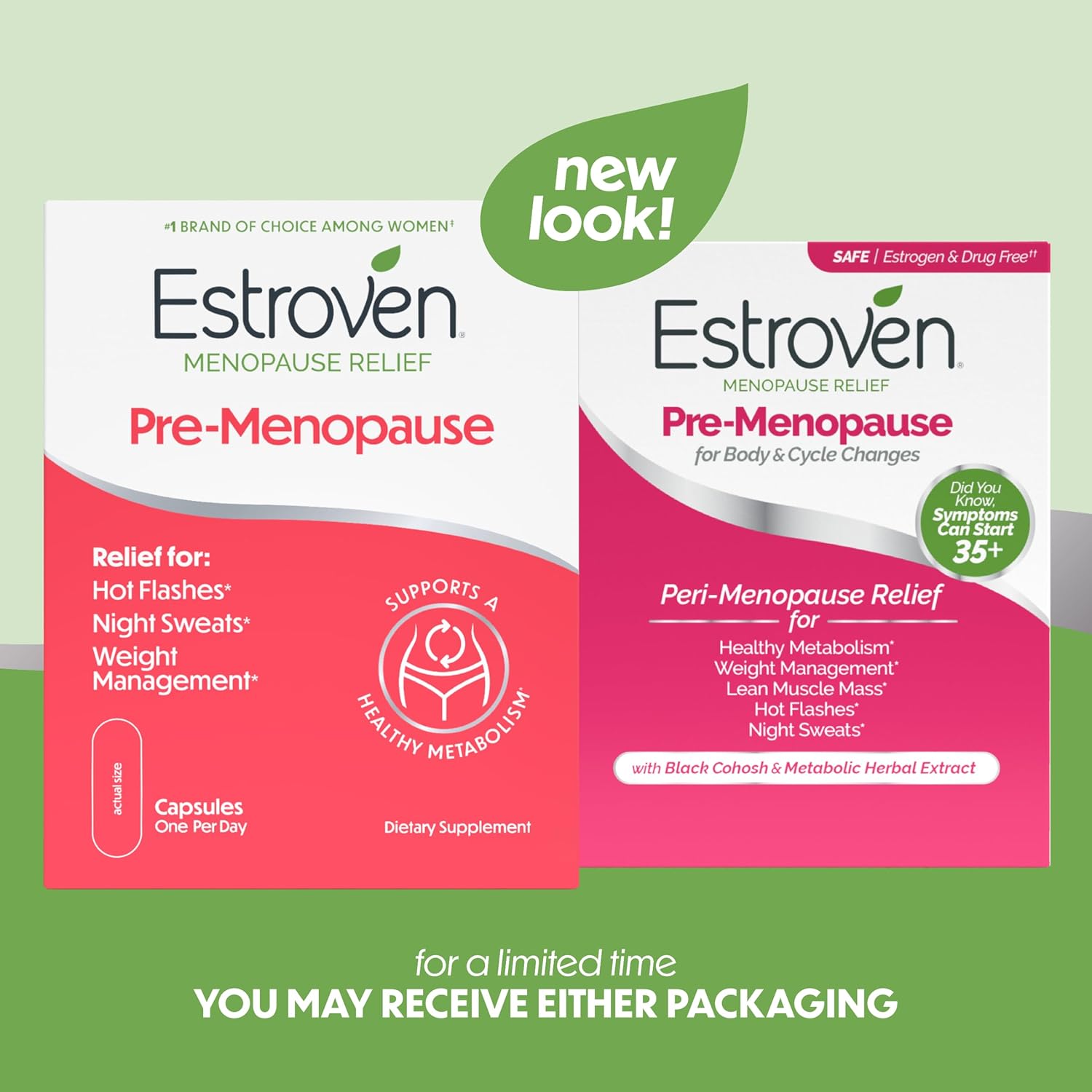 Estroven Pre-Menopause Relief, 30 Ct., Clinically Proven Ingredients, Provides Menopause Relief plus Night Sweats & Hot Flash Relief, Drug-Free or Estrogen Free - Image 2
