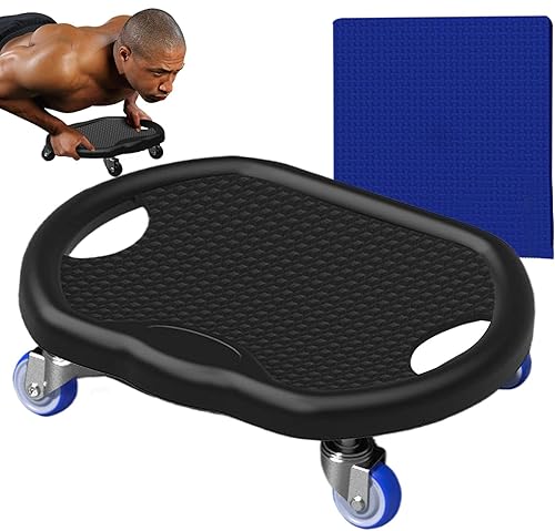 Miniatura 4 de Tabla de ruedas para abdominales, rodillo de ejercicio silencioso, entrenador de núcleo, tabla de entrenamiento abdominal con alfombrilla para