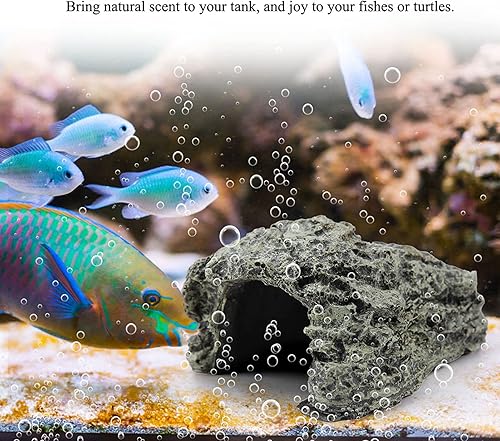 Miniatura 2 de ciciglow Cueva oculta de peces, acuario, tortuga, reptil, refugio de hábitat, refugio de hábitat, refugio de refugios de reptiles, para decoración