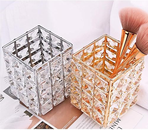 Miniatura 4 de Porta brochas de maquillaje, soporte para bolígrafo, hecho a mano, colección de lápices de cejas de cristal, almacenamiento cosmético para tocador,