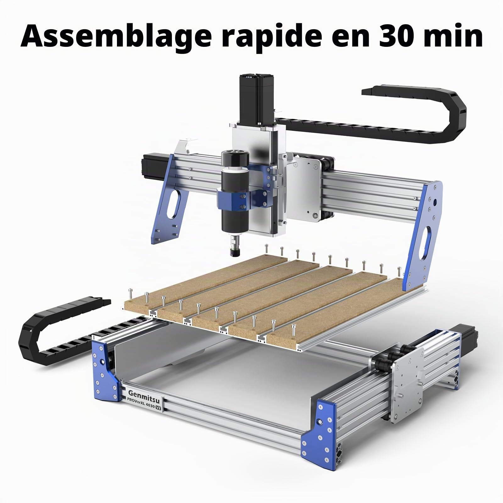 Genmitsu SainSmart Fraiseuse CNC mise à niveau avec moteur à boucle fermée et vis à billes PROVerXL 4030 V2, machine de gravure à 3 axes pour bois, métal, acrylique, PCB, MDF, 400 x 300 x 110mm