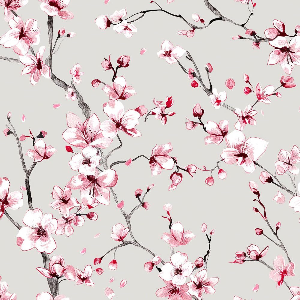 Jiaoqss E Peel And Stick Wallpaper Pink Cherry Blossoms Self Adhesiv Wallpaper Vinyl Wrap Stick On Wallpaper Furnitur Sticker Sticky Back Contact Paper Living Room Bedroom