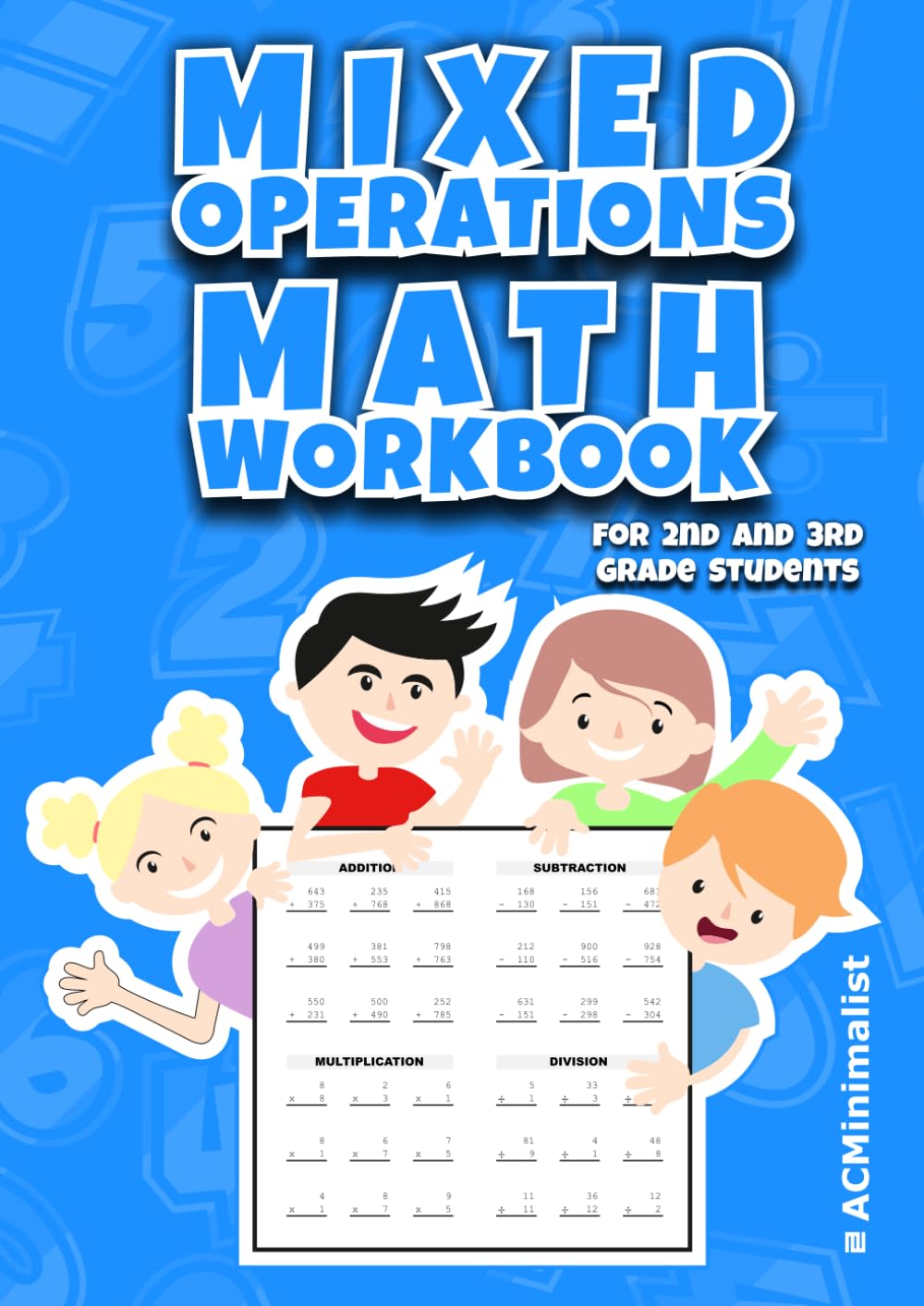 Mixed Operations Math Workbook for 2nd and 3rd Grade Students: Number Sense and Operations Worksheets