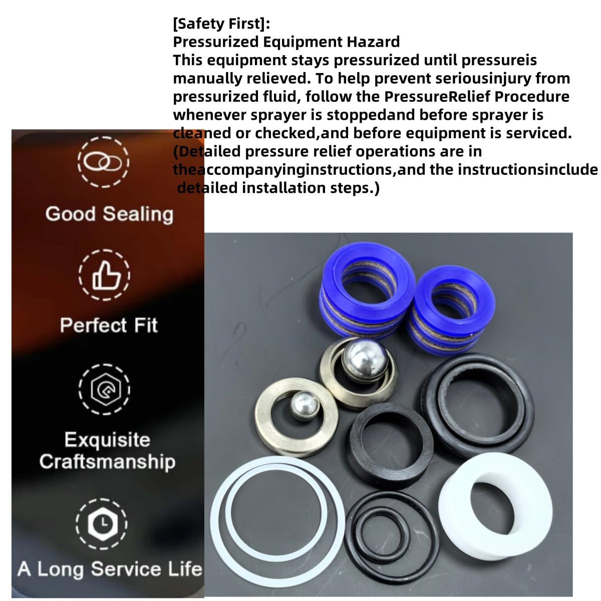 244194 Pump Repair Packing kit Kit for Graco Airless Paint Sprayer