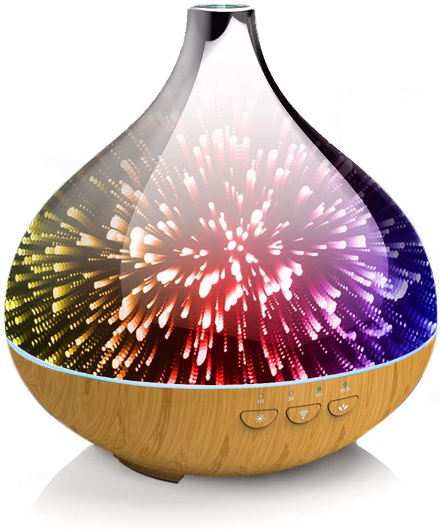 LED 3D Glass Smart Essential Oil Diffusers - Alexa Compatible | 300ml Galaxy Globe Aromatherapy Spa Humidifiers + Vaporizer | Scent Air Freshener Mist Machine Ultrasonic Defusers for Baby & Kids …