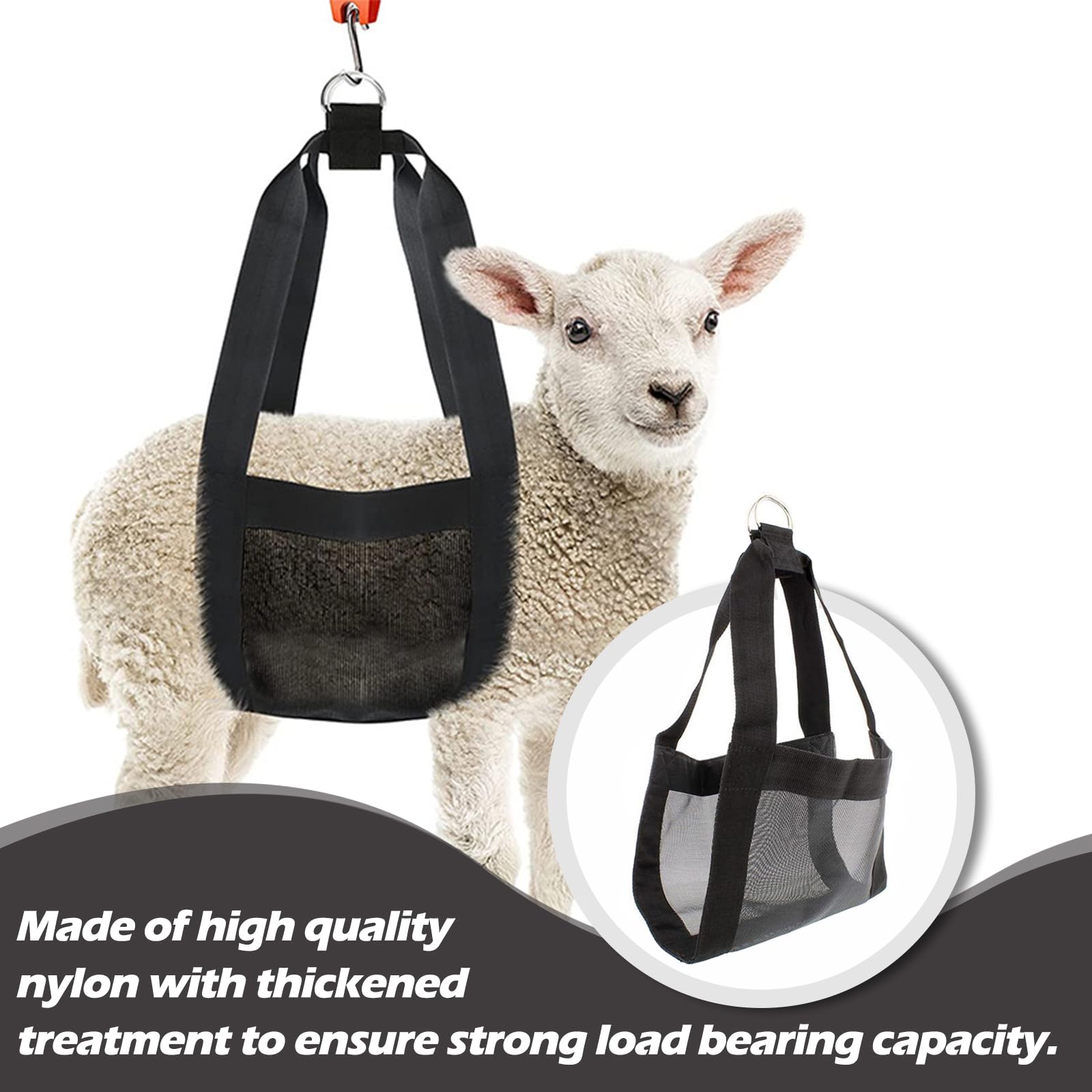 Bétail Sling, Hamac De Toilettage, Sangle De Pesée Réglable, Fournitures De Pesée Du Bétail, Pèse-Bébé En Nylon Pour Animaux Veau, Écharpe De Pesée Pour Animaux, Ceinture De Pesée Pour Le Bétail