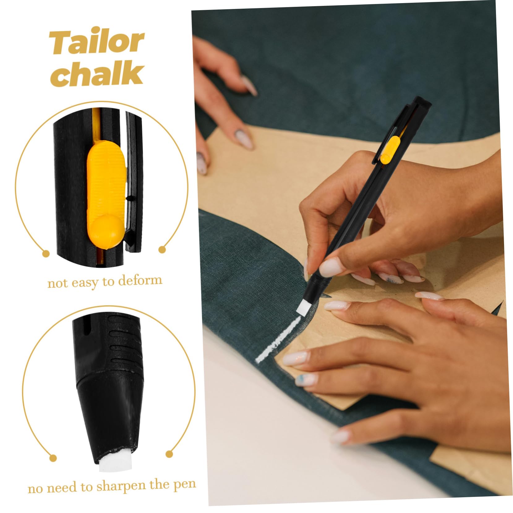 Lurrose 10juegos Lápiz De Tiza Invisible Para Coser De Bolígrafos De y Herramienta Ergonómica Para Costura y Manualidades Sin Necesidad De Afilado