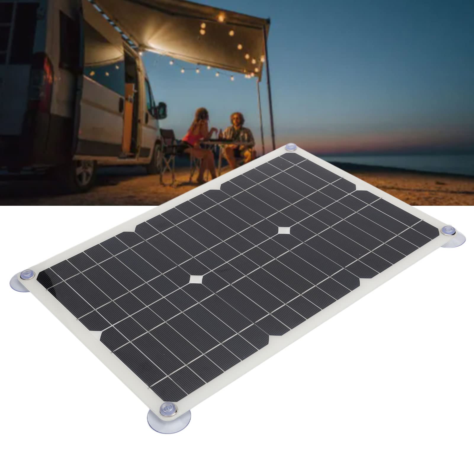 Caricabatteria Solare per Auto, Caricabatteria Solare 100W 18V Caricatore di Mantenimento Batteria Solare Caricatore di Mantenimento Solare Regolatore di Carica Solare USB