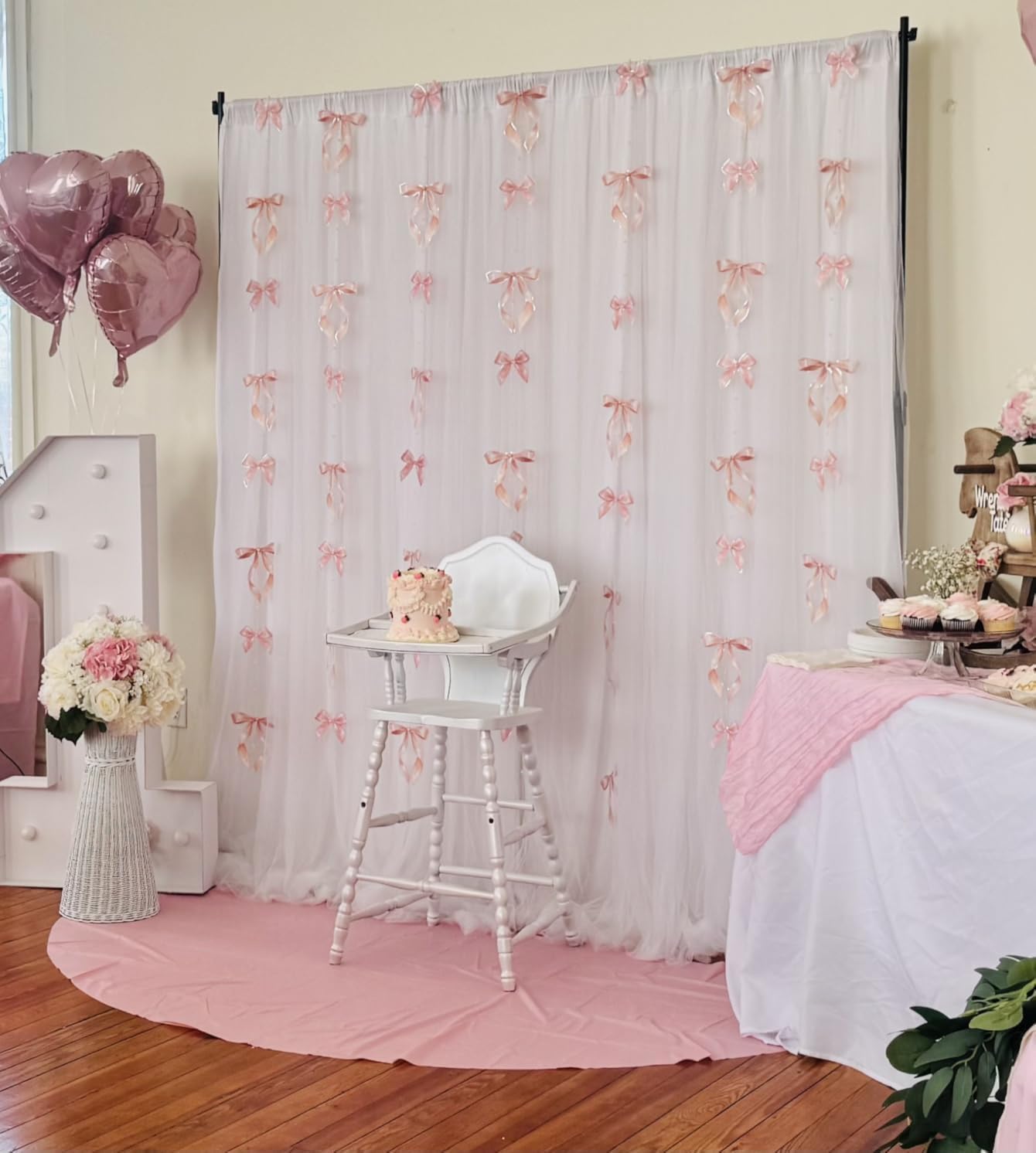 Cheerland Schleife Girlande Perlen Party Dekoration Party Supplies Mädchen Geburtstag Prinzessin Mädchen Niedlich Baby Dusche Zimmer Dekoration Hängendes Banner