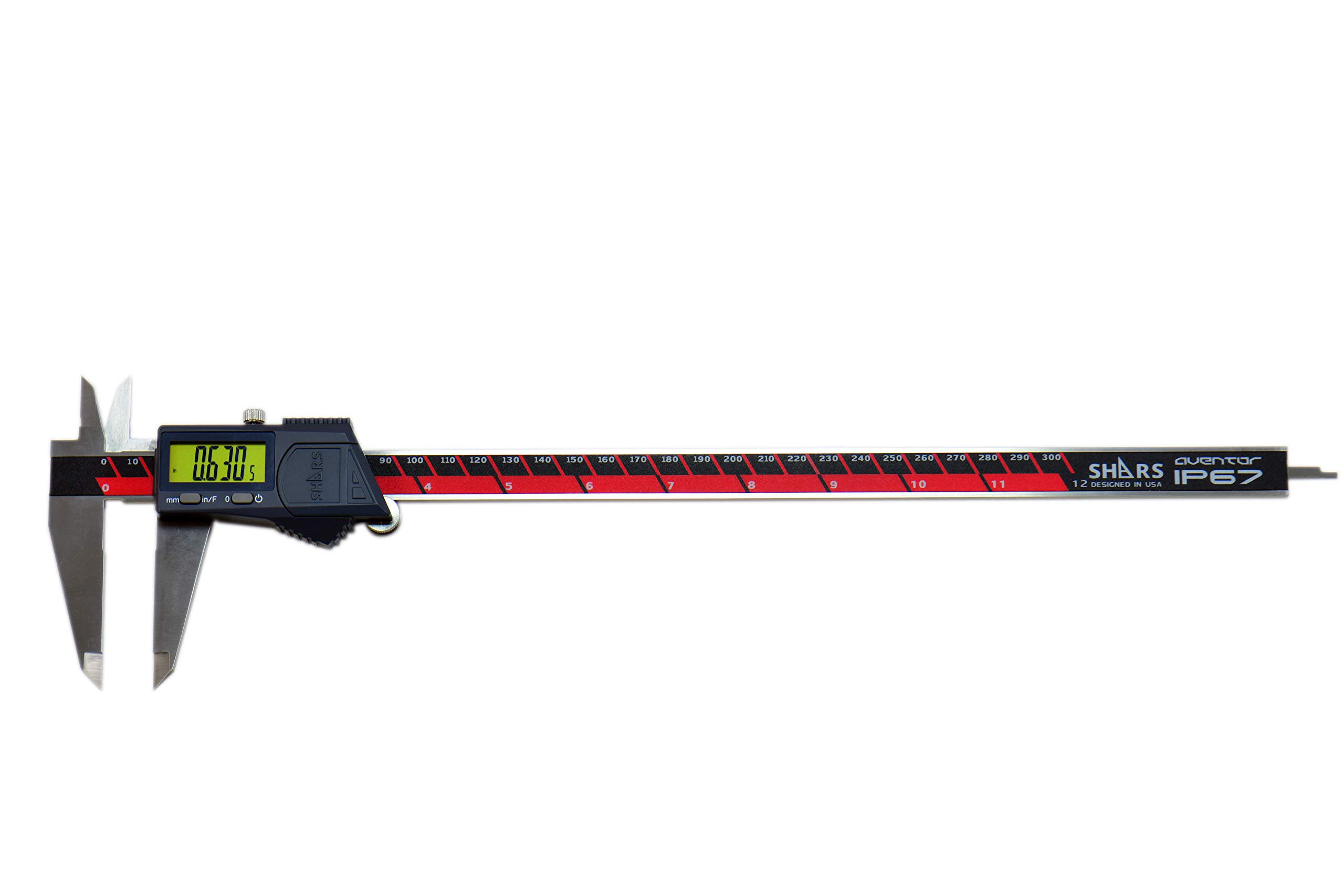 Aventor 0 to 12"/0 to 300mm Calibrated IP67 Waterproof Electronic Caliper 303-1559 R]