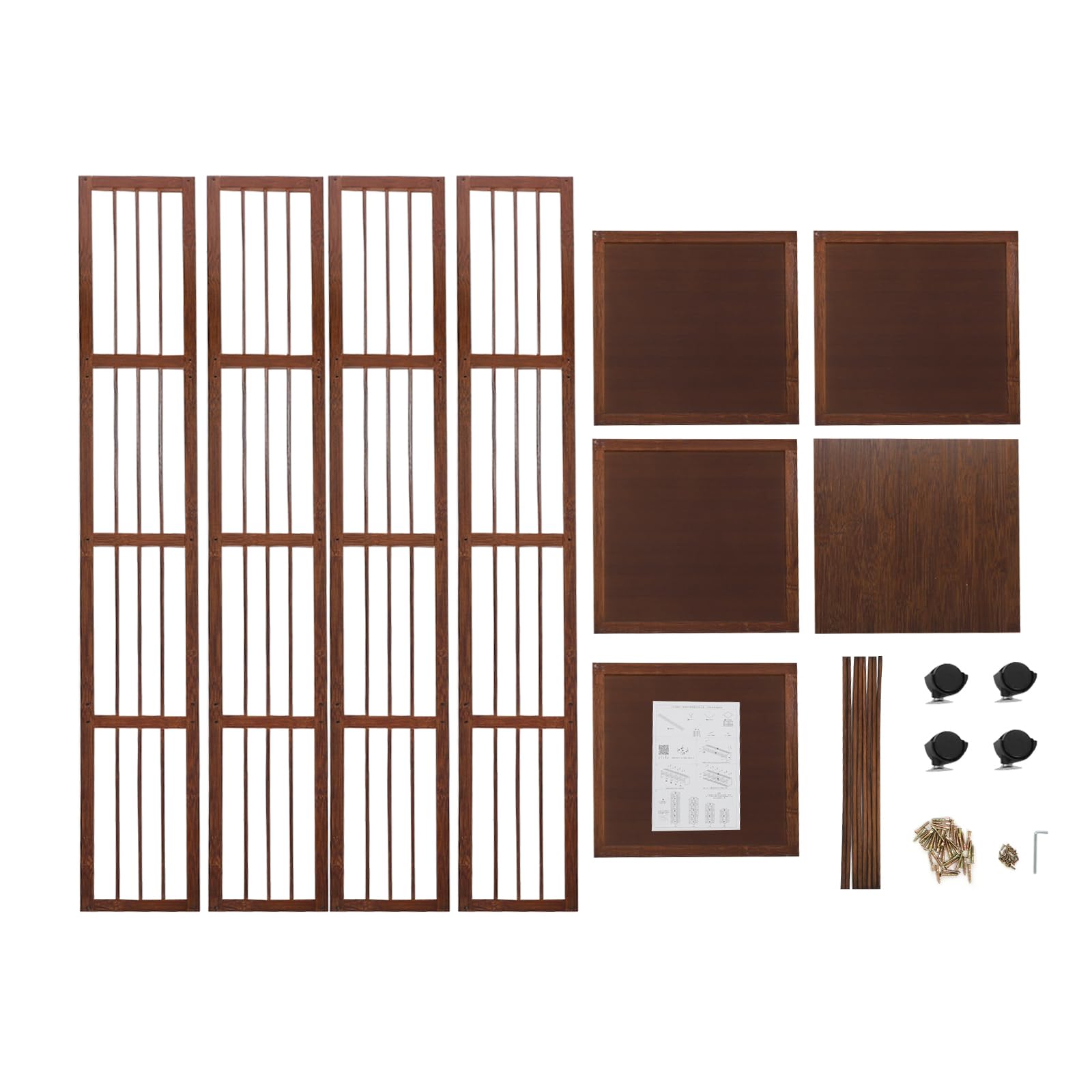 OUKANING Estantería giratoria de 5 niveles con ruedas, estantería de bambú para libros, capacidad de carga de 100 kg, giratoria 360 ° y móvil con frenos, estantería de pie que ahorra espacio para