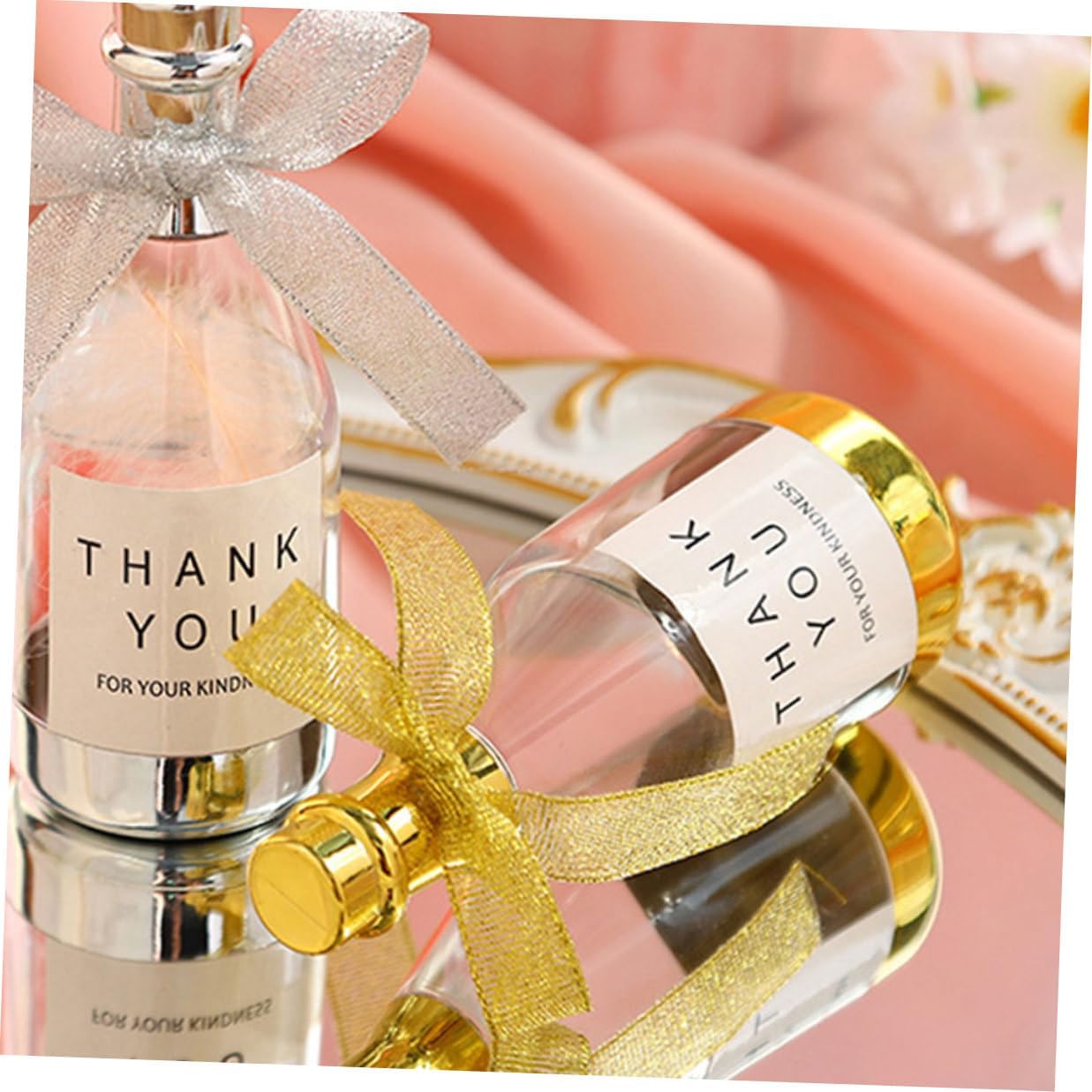 MERRYHAPY 20pcs Gold Sparkling Wine Bottle Candy Containers Wedding Party Favors for Adults Bridal Shower Candy Storage Boxes Large Creative Treat Packaging