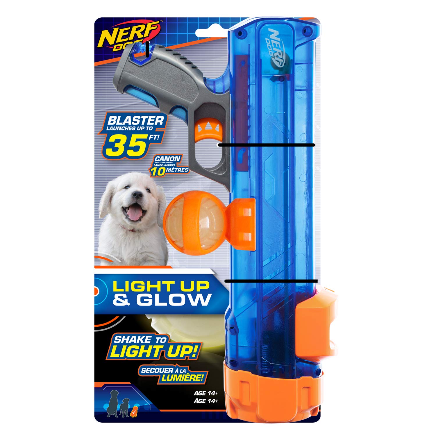 Buy Nerf Dog Small Size Tennis Ball Blaster with LED Ball, Great for