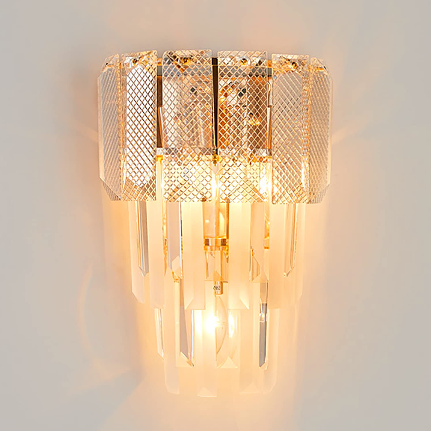 Genérico Lámpara de Pared de Cristal Tricolor con atenuación de 7 W, Moderna y Lujosa lámpara de Pared para Sala de Estar, baño, Dormitorio y Pasillo, Aplique de Pared, Accesorios de iluminación