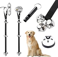 KABUDA 2 Pack Dog Doorbells for Potty Training - Adjustable Nylon Straps, 7 Bells Each, Durable Puppy Bells with Free Whistle