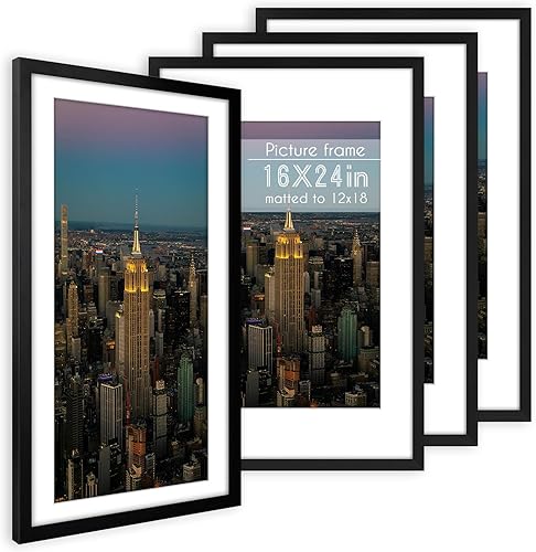 Miniatura 10 de Golden State Art, Portarretratos A3, hecho de madera maciza y plexiglás, para mostrar fotos A3 (11.7 x 16.5) sin paspartú, (pantalla de pared,),