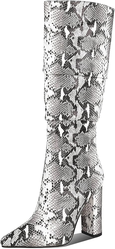 wetkiss Snakeskin Boots Knee High 