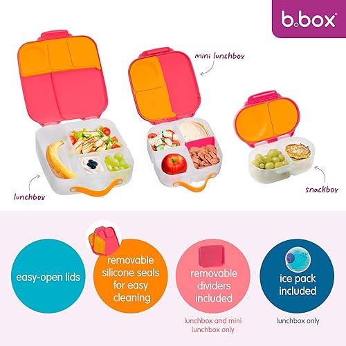 Miniatura 7 de b.box Lonchera para grandes comedores de todas las edades, caja Bento de 8.5 tazas a prueba de fugas con 4 compartimentos, contenedor de almuerzo
