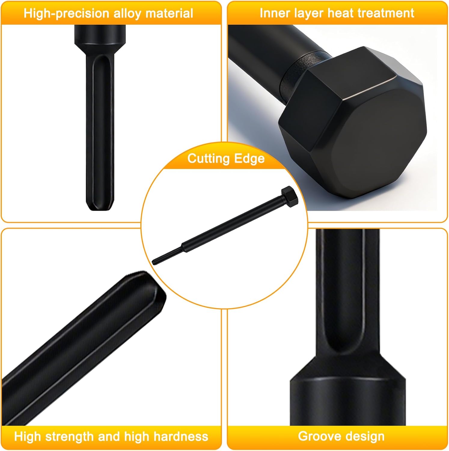 EN-52074, GM-52074 Glow Plug Bore Reamer, Replace otc-7223, l5p Glow Plug Reaming Tool, for 6.6L 3.0L 2.8L Duramax Engines, Heavy-Duty Alloy Steel Carbon Buildup Removal & Thread Cleaning-Black