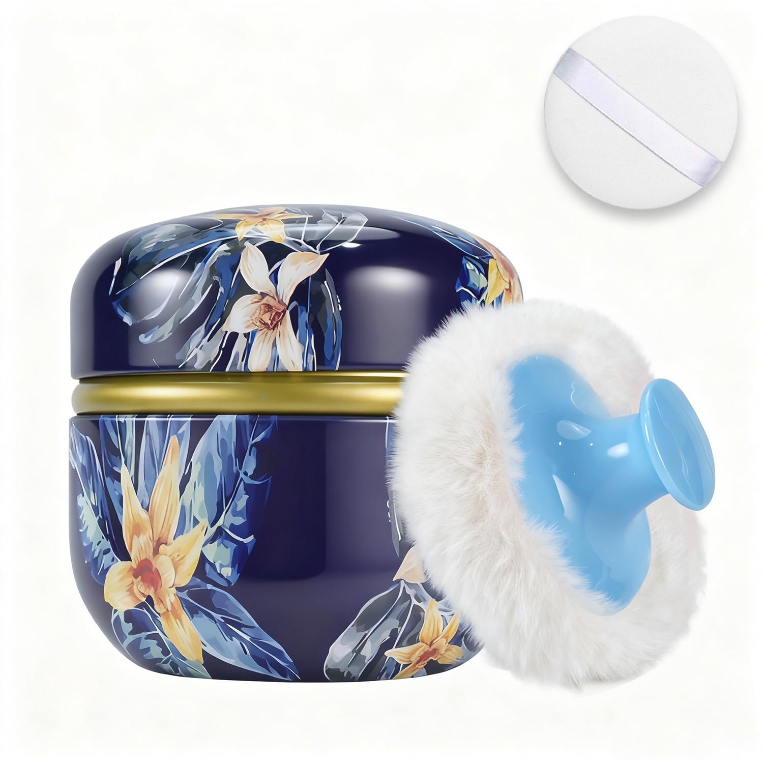 Photo 1 of SHIMIDO Body Powder Container with Puffs