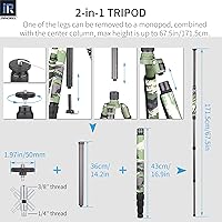 Vista 33 de Trípode de Fibra de Carbono - INNOREL RT75C Sin Cabeza de Bola Trípode Super Profesional Monopié Resistente Trípode Compacto Soporte de Stand