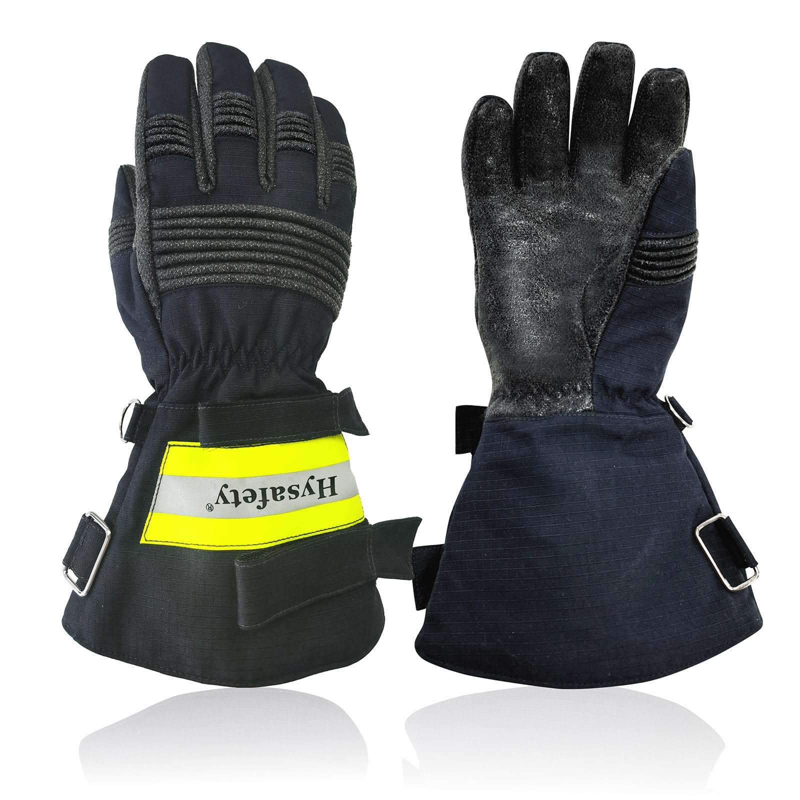 Firefighting Gloves, Structural Fire Fighting Gloves, Kevlar Lining, Nomex Back, Long Cuff, EN659 Certified