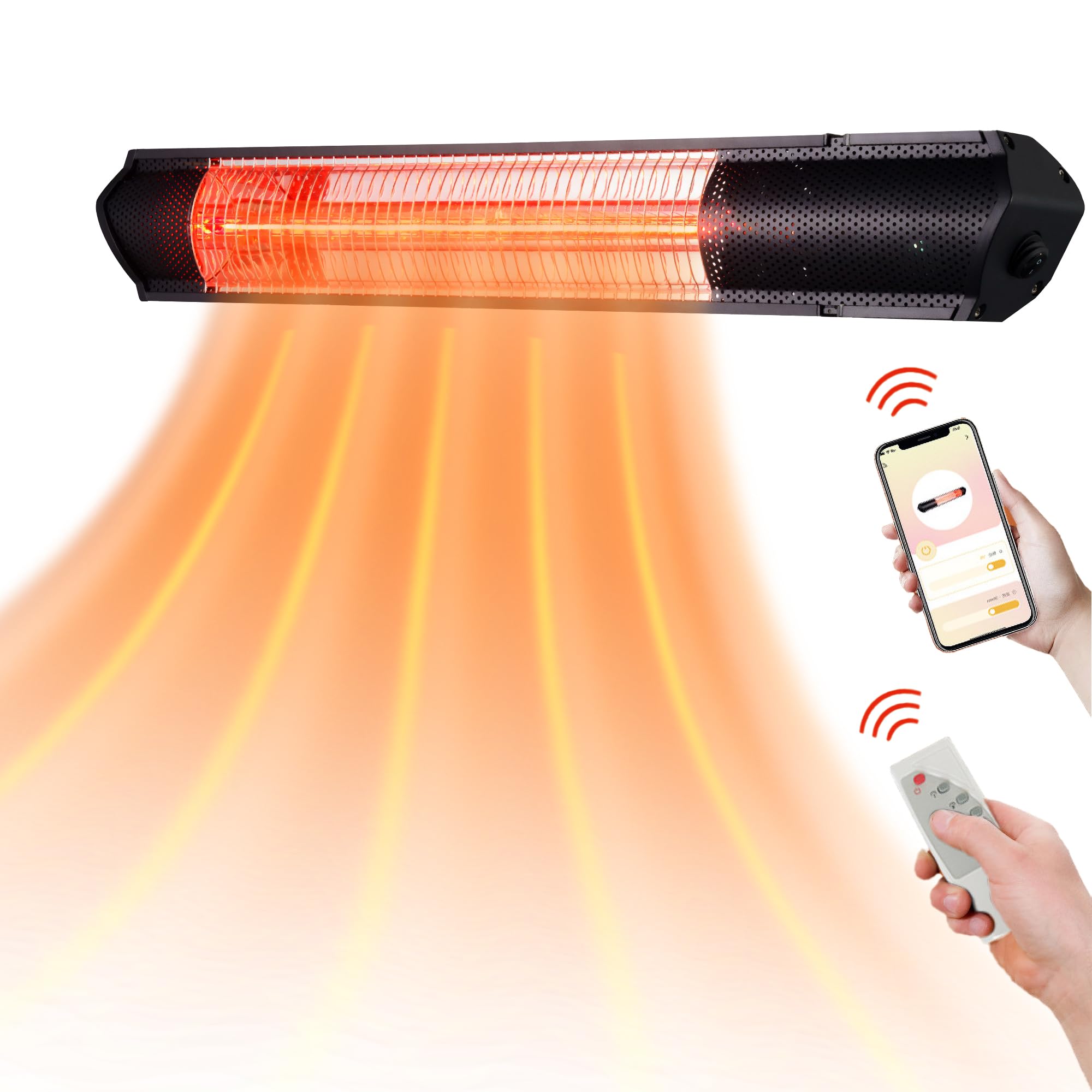 Amazon | 屋外ヒーター ハロゲンヒーター 壁掛け式電気ヒーター IP65 