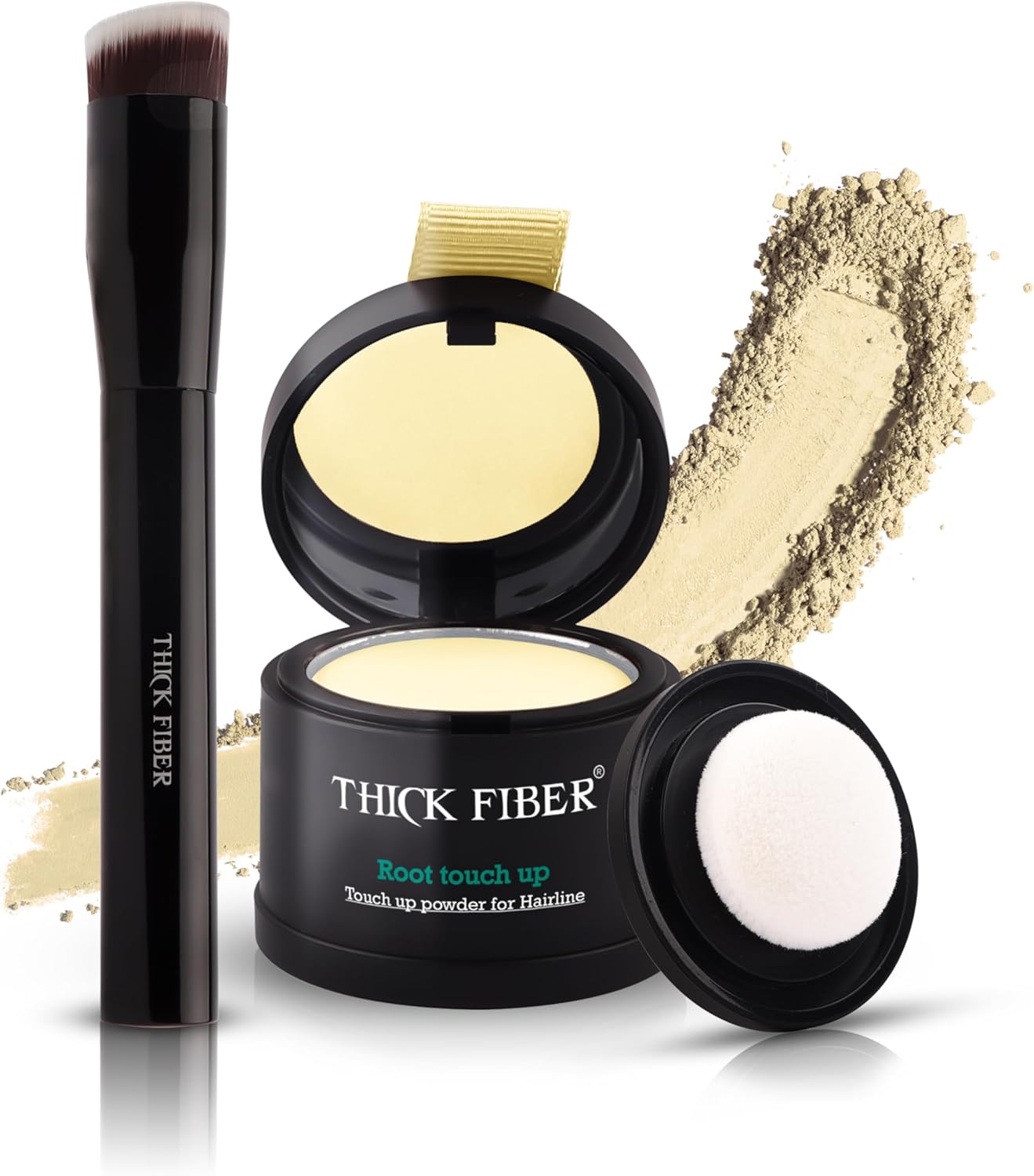 Root Touch Up Poeder, Wortel Dekking Poeder voor Fijn Haar – Water- en Zweetbestendige Haaruitval Concealer Set met Haarpoeder voor Haar