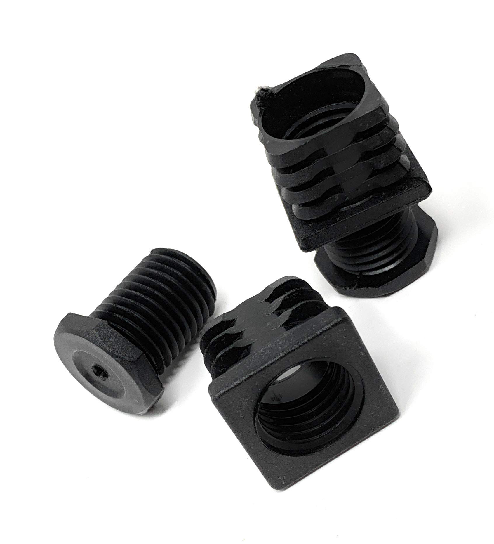 Tappi A Lamelle Quadrati Alfer Aluminium 15.5mm Nero 2pz - 29826