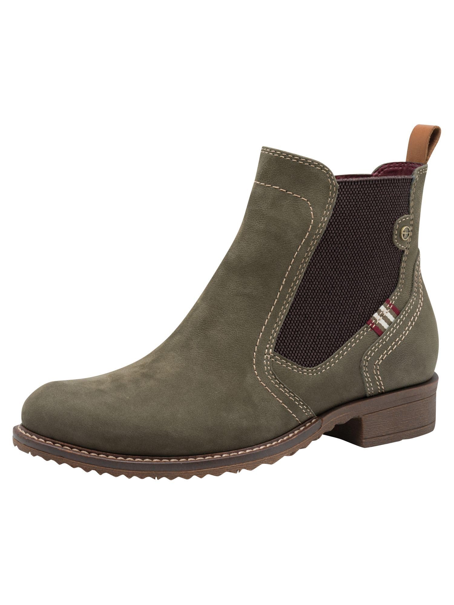 Tamaris Women's Flat Boots, olive, 39 EU