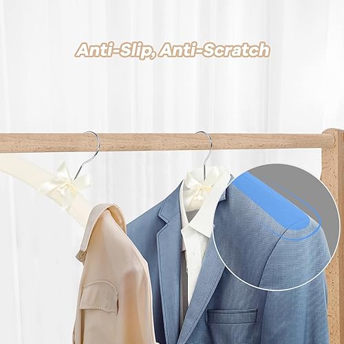 Miniatura 2 de Perchas acolchadas para ropa  Perchas de tela de alta calidad para abrigos, suéteres, vestidos de novia, armario, perchas de ropa resistentes